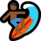 Person Surfing - Medium Black emoji on Microsoft
